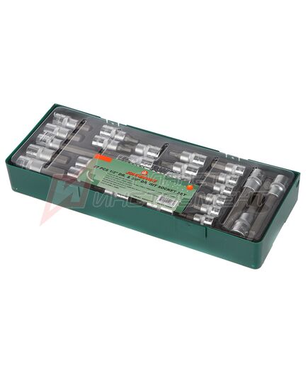 Набор JONNESWAY S06H427ST головок 3/8" 1/2" - 27 предметов, изображение 2