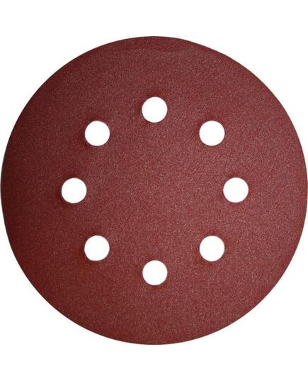 Круг шлифовальный ПРАКТИКА _125_р240 липучка 8 отверстий 5шт (031-532) Профи, изображение 2