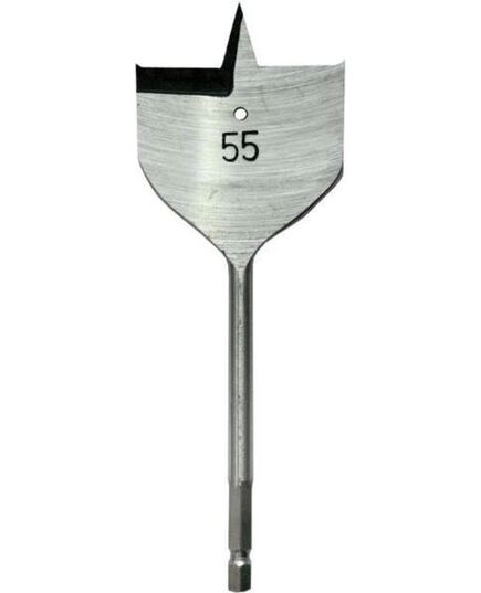 Сверло по дереву ПРАКТИКА перьевое 55х152мм в блистере (774-085), изображение 2