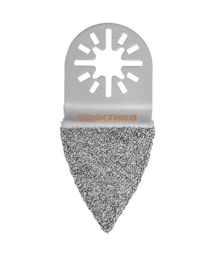 Насадка для МФИ ПРАКТИКА шлифовальная двусторонняя дельта узкая HM по плитке и дереву 35 мм (240-317, изображение 3