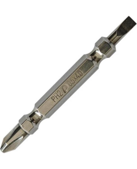 Бита ПРАКТИКА двухсторонняя PH2-SL0.5*4 65мм (2шт) блистер (776-546) Профи, изображение 3