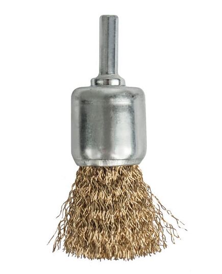 Щетка гофрированная ПРАКТИКА 22мм для дрели кистеобразная мягкая блистер (773-439), изображение 3