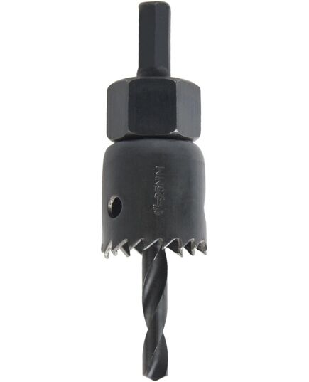 Набор коронок ПРАКТИКА по дереву 12шт. 20.25.32.35.40.51.60.68.76.82.102.127мм+2адаптера кейс (773-2, изображение 3