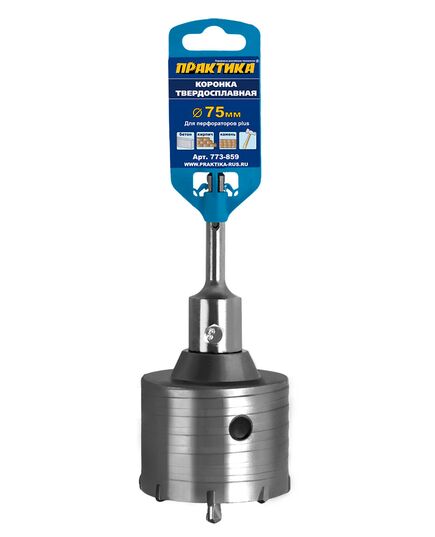 Коронка ПРАКТИКА т/сп SDS+ 76мм ударная (773-859), изображение 4