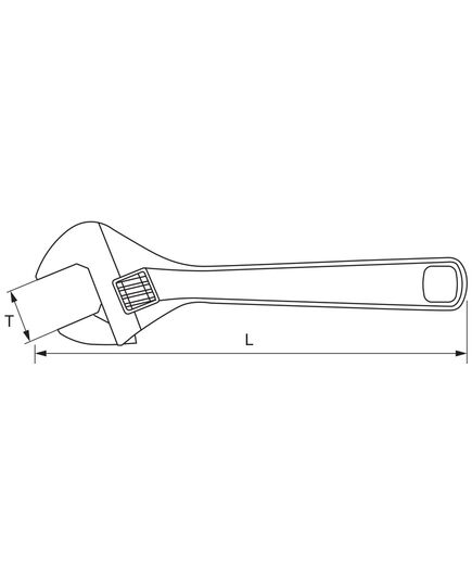 Ключ разводной THORVIK 250мм (AJW250), изображение 4