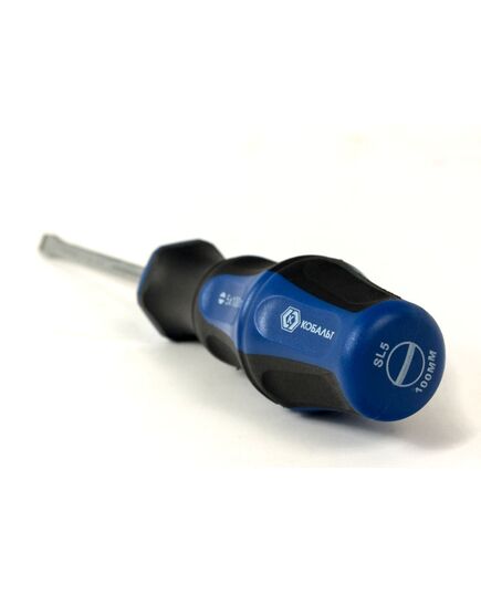 Отвёртка КОБАЛЬТ Ultra Grip SL 5.0х100мм CR-V двухкомп.рукоятка (1шт) подвес (646-256), изображение 2