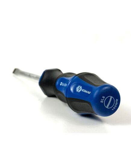 Отвёртка КОБАЛЬТ Ultra Grip SL 6.0х100мм CR-V двухкомп.рукоятка (1шт) подвес (646-270), изображение 2