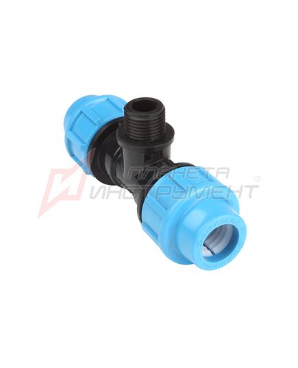 Тройник ДЖИЛЕКС ПНД РР 20 x 1/2” x 20 (9430) с наружной трубной резьбой, изображение 2