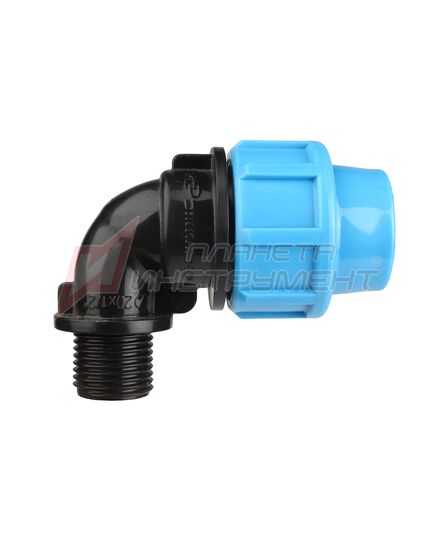 Угольник ДЖИЛЕКС ПНД РР, 20х1/2" П (9270) с наружной трубной резьбой, изображение 2