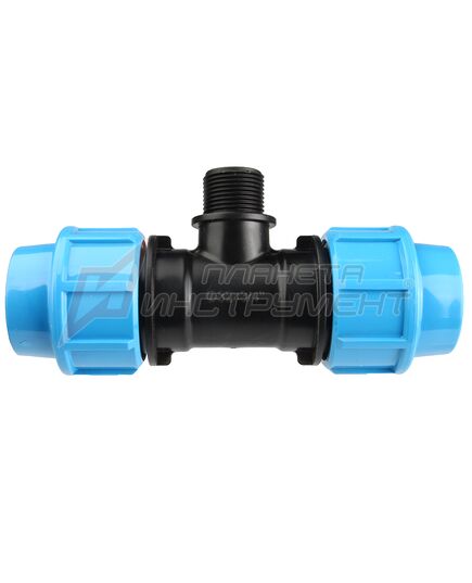 Тройник ДЖИЛЕКС ПНД РР 32x3/4"Пx32 (9439) с наружной трубной резьбой, изображение 5