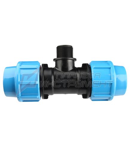 Тройник ДЖИЛЕКС ПНД РР 32x3/4"Пx32 (9439) с наружной трубной резьбой, изображение 4