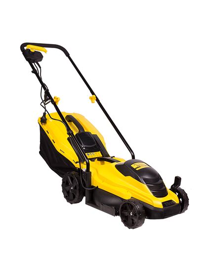 Газонокосилка электрическая CHAMPION EM3313, 1300Вт пласт.+ткань травосб. 35л ширина 330мм 25-65мм 8.8кг, изображение 2