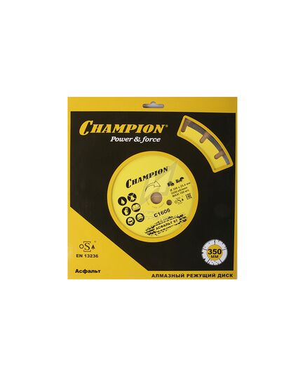 Диск алмазный CHAMPION 350_25.4 по асфальту сегментный (LUDB350AST10) Asphafight, изображение 2