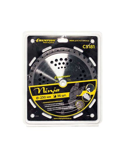 Нож CHAMPION C5181 с зубцами из твердого сплава Ninja 36/230/25,4 (SRM-2305SI,SRM-2655SI), изображение 2