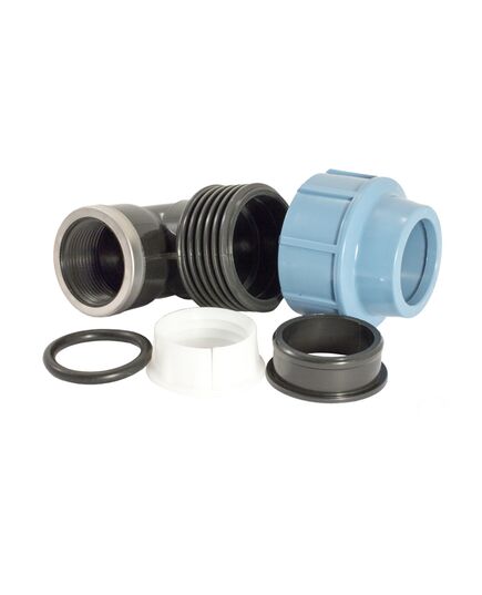 Угольник UNIPUMP ПНД 32х1" отвод 90° с внутренней трубной резьбой, изображение 2