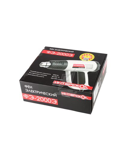 Термопистолет ИНТЕРСКОЛ ФЭ-2000Э, 2.0кВт, коробка, изображение 6