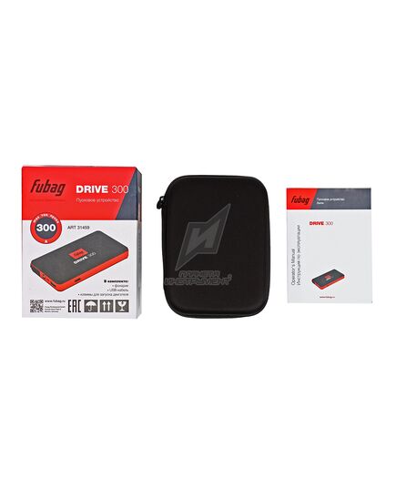 Пусковое устройство FUBAG DRIVE 300 пуск. ток 300 А, емк. аккумулятора 6000мАч, USB-кабель, сетевой, изображение 16