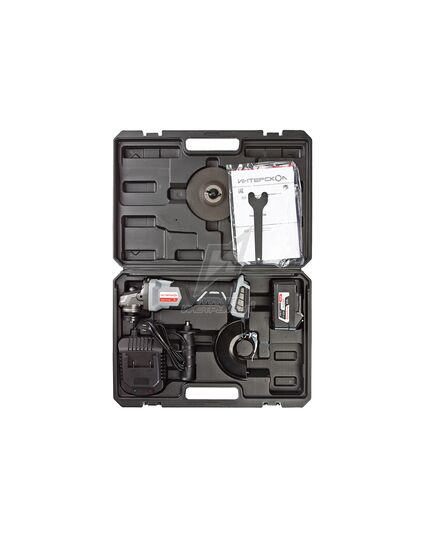 Аккумуляторная угловая шлифмашина ИНТЕРСКОЛ УШМ-125/18, Li-Ion 1х4.0 Ач , ЗУ, кейс, изображение 10