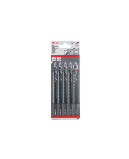 Пилки для лобзиков BOSCH T 344 DP HCS 5шт. (2 608 633 A36), изображение 2