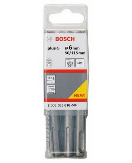 Бур SDS-plus BOSCH 6x 50мм (10) (2608585616), изображение 2