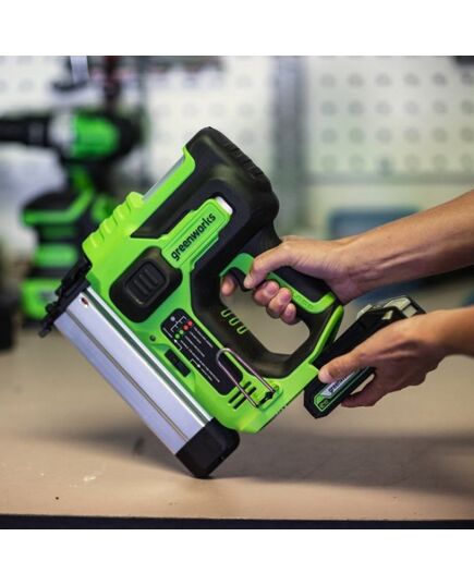 Акк нейлер GREENWORKS GD24BN 24В, бесщеточный, гвоздь 1,25ммХ1,05мм 19мм–50,8мм без АКБ/ЗУ, изображение 5