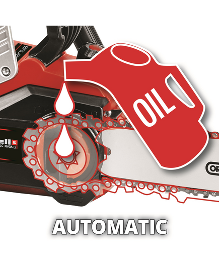 Аккумуляторная пила цепная EINHELL PXC GE-LC 36/35 Li-Solo, без АКБ и ЗУ, 14", изображение 6 от магазина Планета Инструмент Аккумуляторная пила цепная EINHELL PXC GE-LC 36/35 Li-Solo, без АКБ и ЗУ, 14", изображение 6