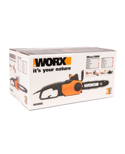Пила цепная электрическая WORX WG305E (1.1 кВт, 10"), изображение 2