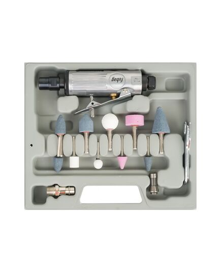 Прямая шлифмашина пневматическая FUBAG GL25000, набор, кейс (100101), изображение 2