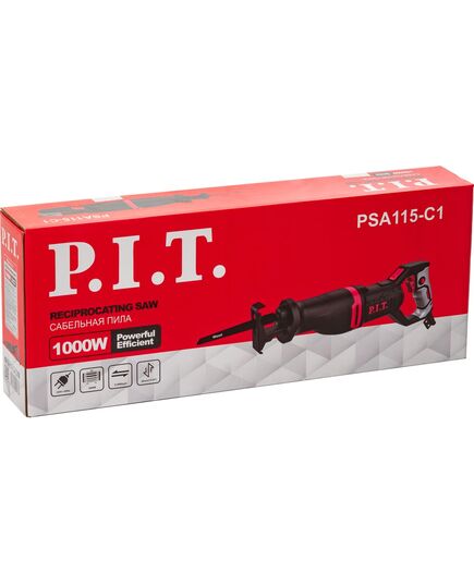 Пила сабельная P.I.T. PSA115-C1, 1000Вт, поворотная рукоятка, съемное крепление, пилки дерево/металл, изображение 5