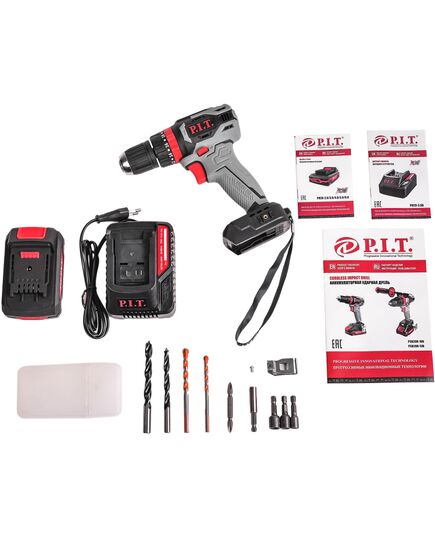 Аккумуляторный шуруповерт ударный P.I.T. PSB20H-10C/1 X-DRIVER, АКБ, ЗУ, кейс, изображение 2