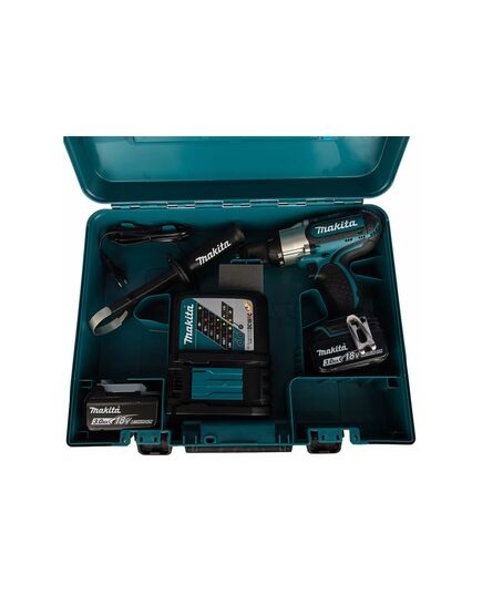 Аккумуляторный шуруповерт MAKITA DDF451RFE,  кейс, изображение 6