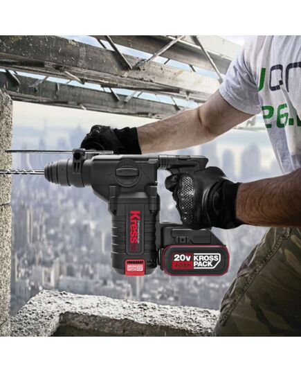 Аккумуляторный перфоратор KRESS KU388 BL, 2х4.0Ач Li-ion, кейс, изображение 8