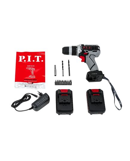 Аккумуляторный шуруповерт P.I.T. PSR18-D3, кейс, ЗУ., изображение 5