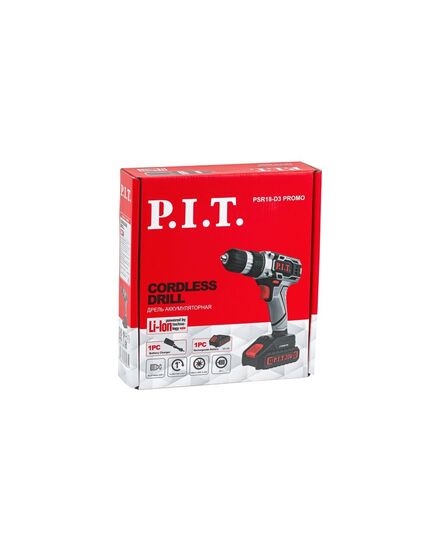 Аккумуляторный шуруповерт P.I.T. PSR 18-D3 Promo, Li-ion 1х1.5Ач, быстрая зарядка, изображение 6