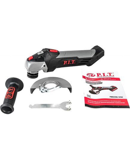 Аккумуляторная угловая шлифмашина P.I.T. PWS20H-125C SOLO OnePower, 125мм, коробка, изображение 3