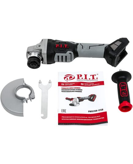 Аккумуляторная угловая шлифмашина P.I.T. PWS20H-125B SOLO OnePower, бесщет., 125мм, коробка, изображение 5 от магазина Планета Инструмент Аккумуляторная угловая шлифмашина P.I.T. PWS20H-125B SOLO OnePower, бесщет., 125мм, коробка, изображение 5
