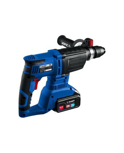 Аккумуляторный перфоратор ЗУБР PB-260-42 серия «ПРОФЕССИОНАЛ», бесщеточный, Li-Ion 2х4Ач, SDS-Plus, кейс, изображение 3