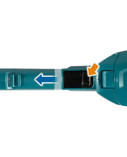 Аккумуляторный пылесос MAKITA CL002GZ01, Li-ion, цвет бирюза, шланг, насадки в ассортименте, изображение 5