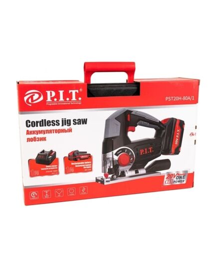 Аккумуляторный лобзик P.I.T. PST20H-80A/1, Li-Ion 1х2 Ач, ЗУ 3А, кейс, изображение 3