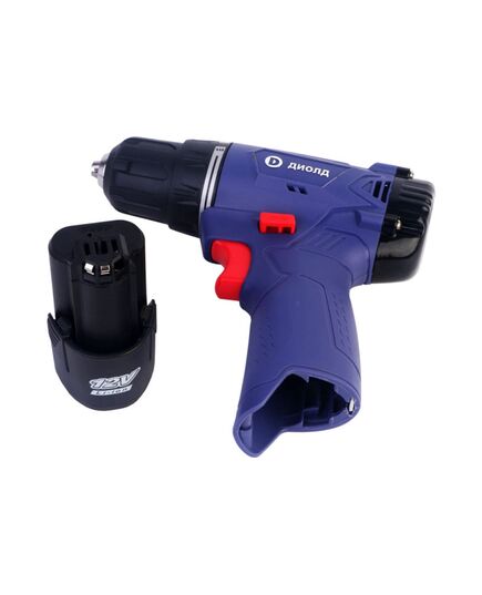 Аккумуляторный шуруповерт ДИОЛД ДЭА-12ЛИ-09, 2х2Ач Li-ion, кейс, изображение 5