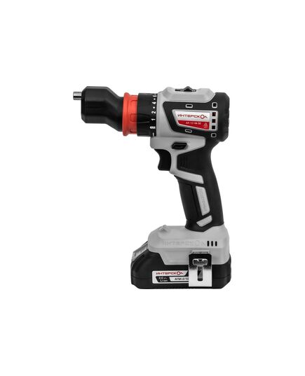 Аккумуляторный шуруповерт ИНТЕРСКОЛ ДА-13/18В 50, АПИ 2х2А/ч Li-ion, 4 насадки, кейс, изображение 3