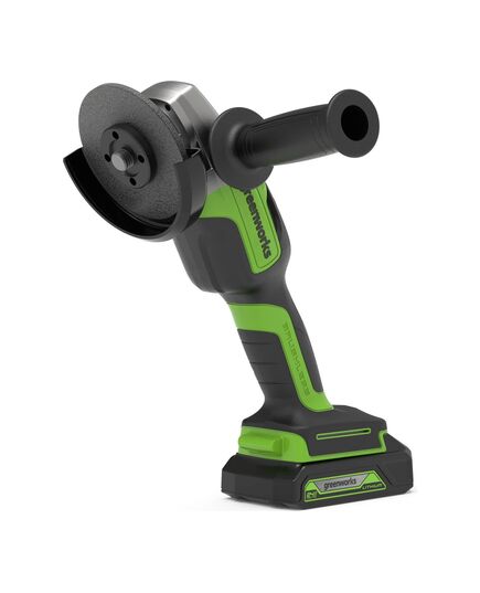 Аккумуляторная угловая шлифмашина GREENWORKS GD24AG, 125мм,  бесщеточ. двиг., без АКБ и ЗУ, изображение 2