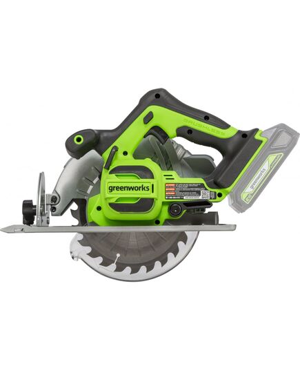 Аккумуляторная пила дисковая GREENWORKS GD24CS, 24V, бесщеточная, без АКБ и ЗУ, изображение 5 от магазина Планета Инструмент Аккумуляторная пила дисковая GREENWORKS GD24CS, 24V, бесщеточная, без АКБ и ЗУ, изображение 5