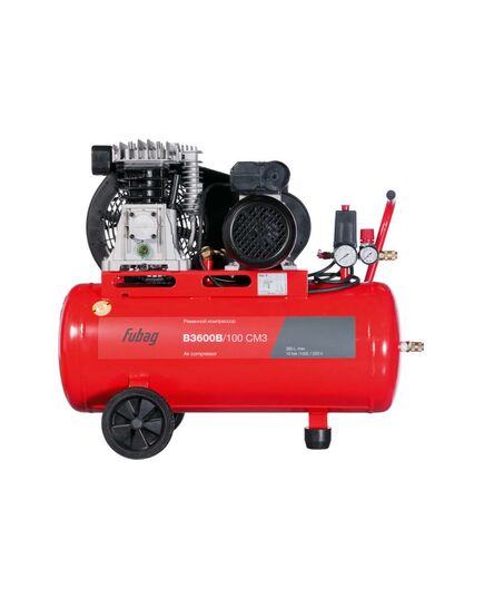 Компрессор FUBAG В3600B/100 CM3, 2.2кВт, 220В, 100л, масляный, ременной, изображение 2