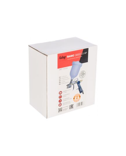 Краскораспылитель пневматический FUBAG BASIC G600/1.5HP, верхний бачок 0.6 л, сопло 1.5 мм, изображение 5