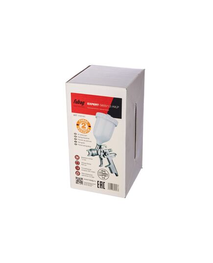 Краскораспылитель пневматический FUBAG EXPERT G600/1.5 HVLP, верхний бачок 0.6 л, сопло 1.5 мм, изображение 5