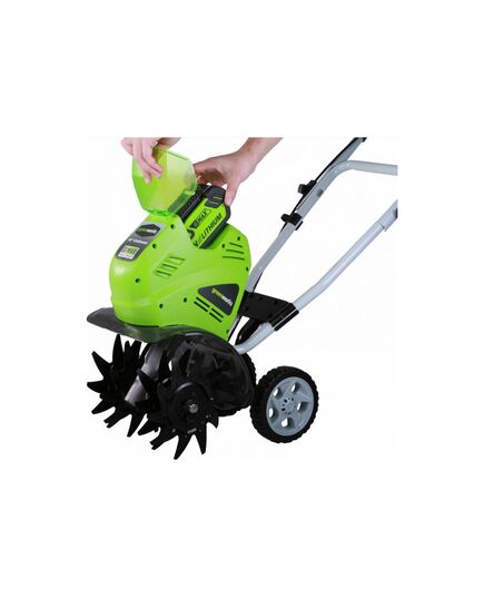 Аккумуляторный культиватор GREENWORKS G40TL, 40В,  АКБ 4Ач, ЗУ, изображение 2