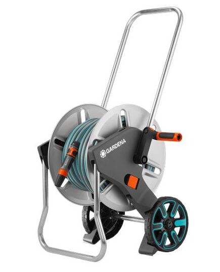 Тележка GARDENA для шланга металлическая CleverRoll M с шлангом Classic 25 м (19 мм (3/4") и комплектом для полива, изображение 2