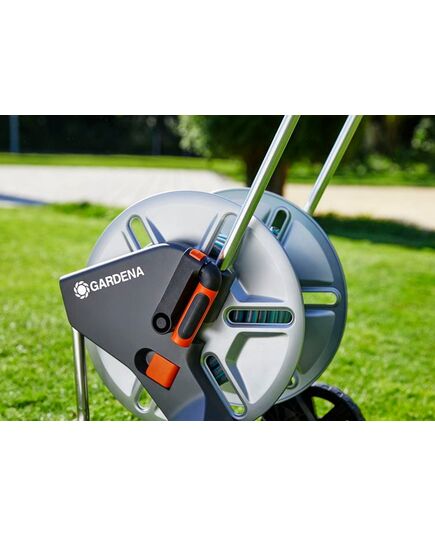Тележка GARDENA для шланга металлическая CleverRoll M с шлангом Classic 25 м (19 мм (3/4") и комплектом для полива, изображение 3