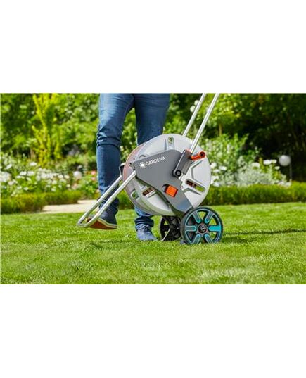 Тележка GARDENA для шланга металлическая CleverRoll M с шлангом Classic 25 м (19 мм (3/4") и комплектом для полива, изображение 4